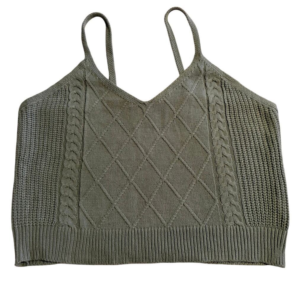 Almost Famous Knit Tank Top Crochet Sweater Plus Size 2X